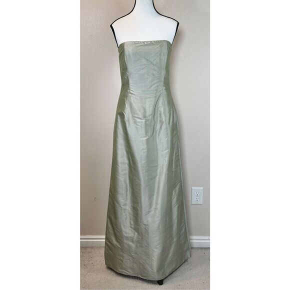 Vintage Jessica McClintock 100% Silk Strapless Fully Lined Formal Gown Women’s 8 - Picture 1 of 11